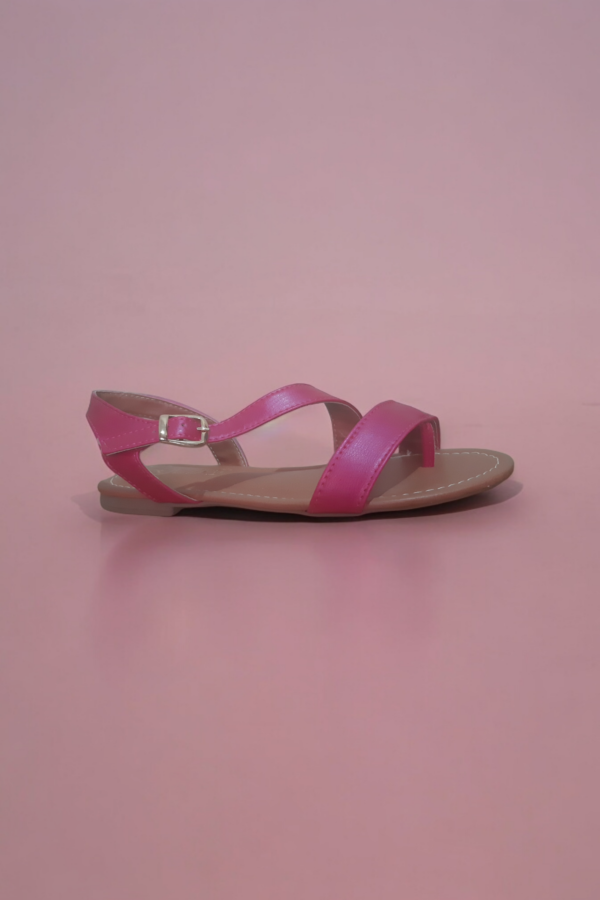 Rasteirinha Confort Dupla Fita Rosa Pink - Imagem 4