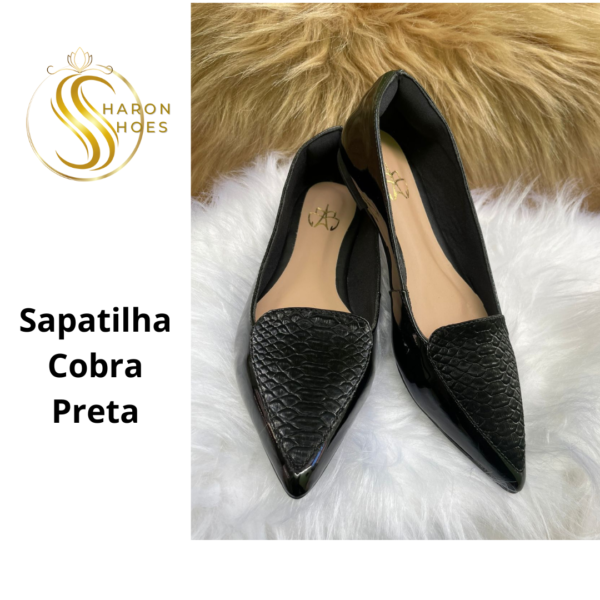 Sapatilha Cobra Preta - Imagem 2