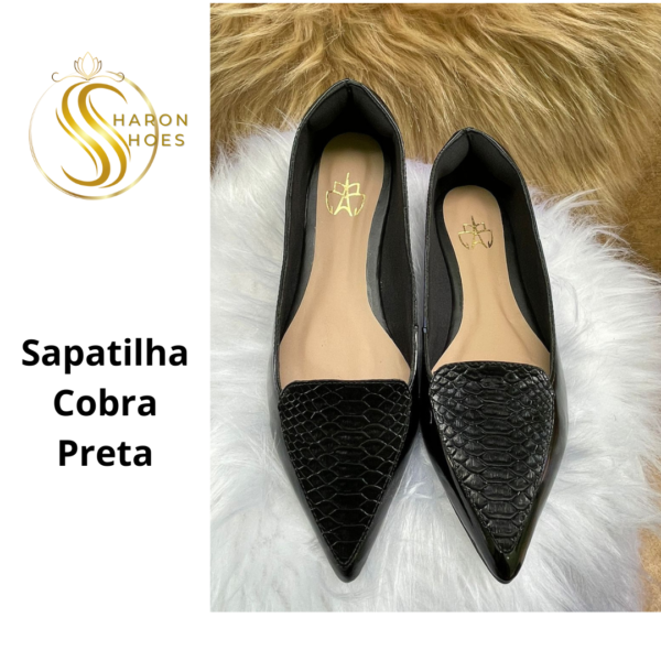 Sapatilha Cobra Preta - Imagem 3