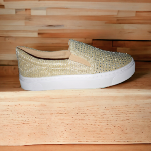 Tênis Strass Dourado